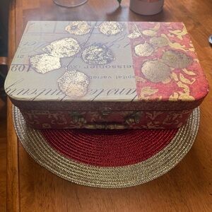Decorative Red and Gold Box